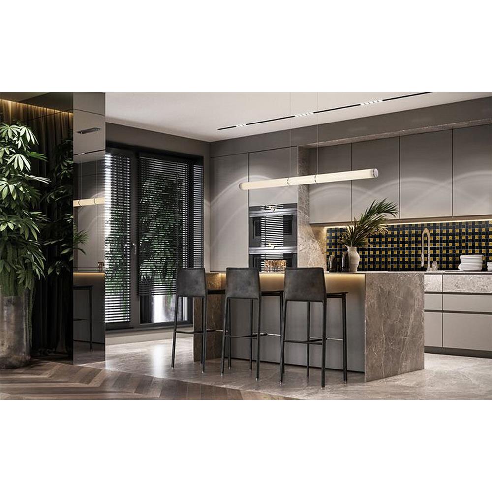 โมเสคแก้ว 30x30 ซม. GLASCERA วีฟว์ โกลด์ ดำทอง