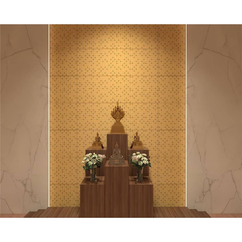 โมเสคแก้ว 30x30 ซม. GLASCERA แมตต์ แกรนด์ โกลด์