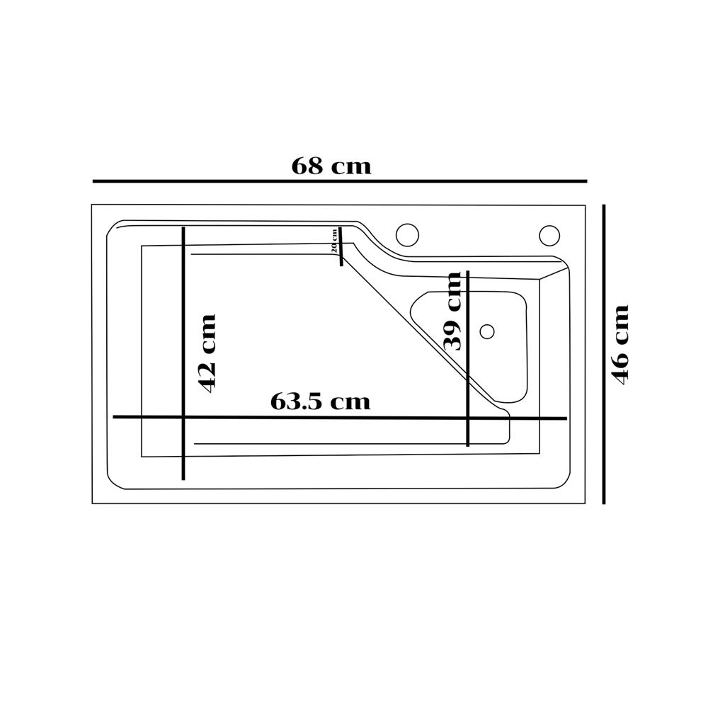 ซิงค์ฝัง 1 หลุม THAI FORWARD FH202201 สีเทาดำ
