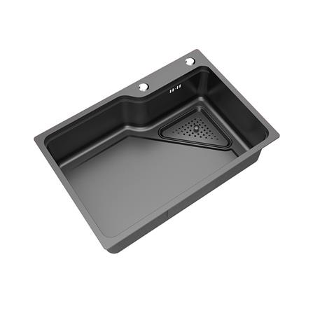 ซิงค์ฝัง 1 หลุม THAI FORWARD FH202201 สีเทาดำ_2