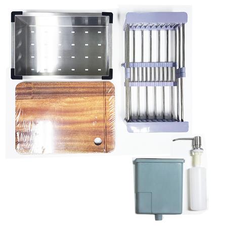 ซิงค์ฝัง 1 หลุม TECNOPLUS ELITE 2 SQ SV สีเงิน_1