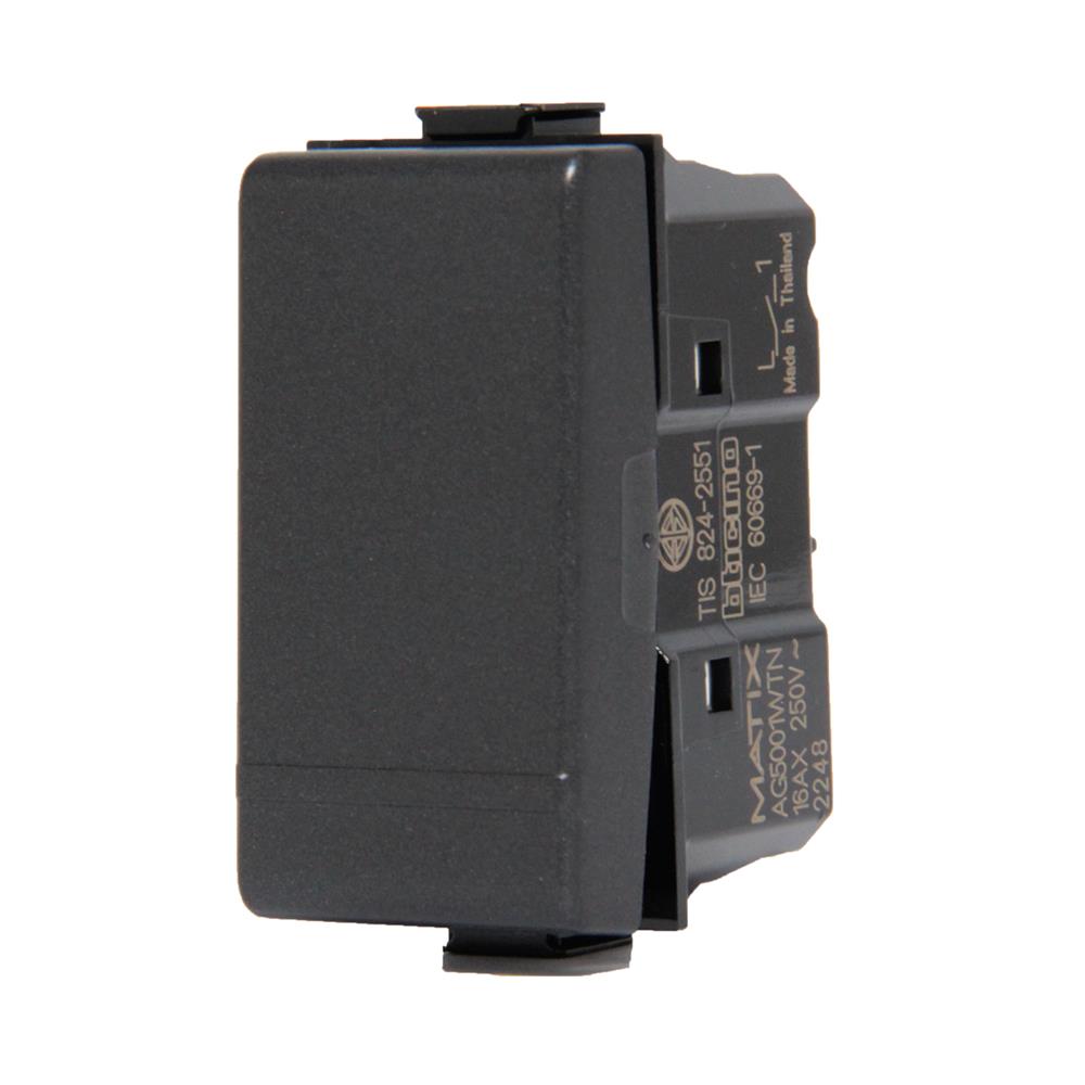 สวิตช์ 1 ทาง BTICINO SAG5001WTN ขนาด 1 ช่อง สีดำ