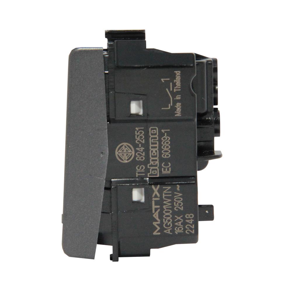 สวิตช์ 1 ทาง BTICINO SAG5001WTN ขนาด 1 ช่อง สีดำ