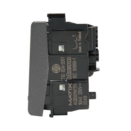 สวิตช์ 1 ทาง BTICINO SAG5001WTN ขนาด 1 ช่อง สีดำ_2