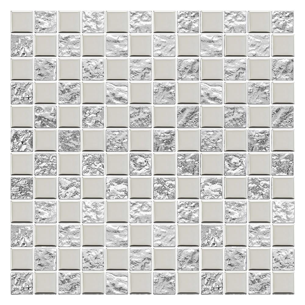 โมเสคแก้ว 30x30 ซม. GLASCERA ไชนีย์ 2 เงิน