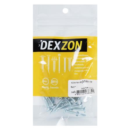 สกรูยึดไม้ฝามีปีก TF DEXZON 8x1 นิ้ว (แพ็ก 30 ชิ้น)_2