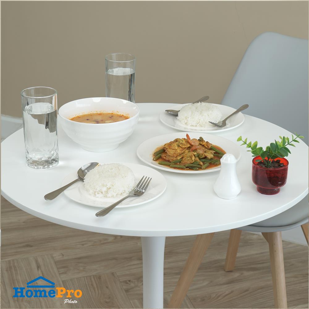 โต๊ะอาหารกลม FURDINI CLIFT WHITE A สีขาว