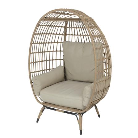 เก้าอี้พักผ่อน SPRING WICKER EGG BALLENE สีเบจ_0