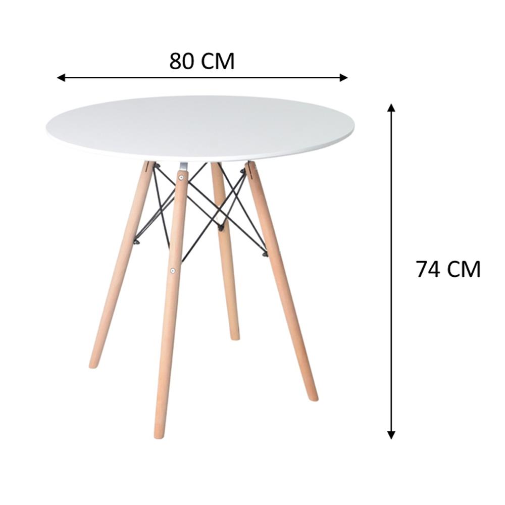 โต๊ะอาหารกลม FURDINI CHAD สีขาว