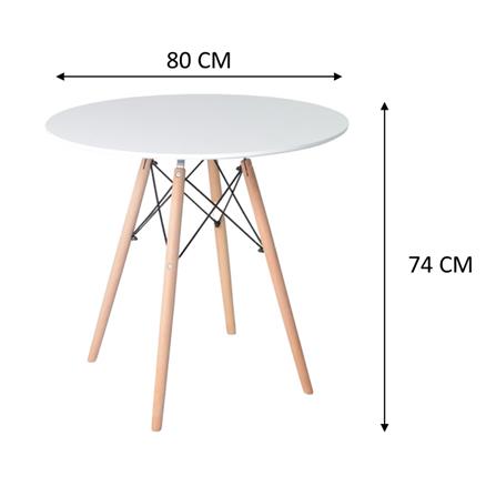 โต๊ะอาหารกลม FURDINI CHAD สีขาว_8