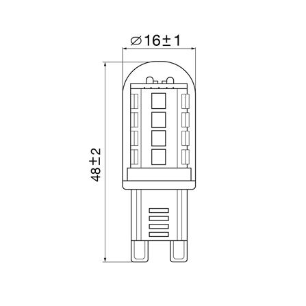 หลอด LED L&E CYLINDER G9 2 วัตต์ WARM WHITE_5