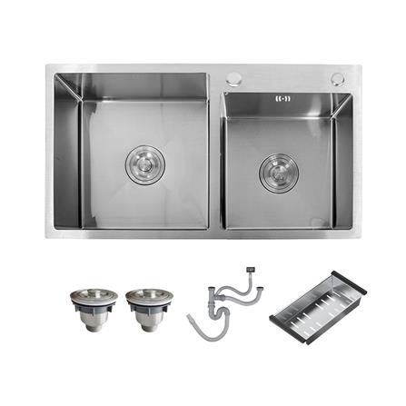 ซิงค์ฝัง 2 หลุม THAI FORWARD FH8245 สีเงิน_0