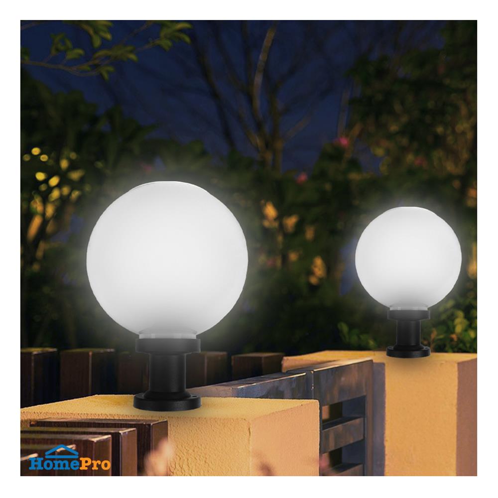 ไฟหัวเสา SOLAR LUMAX 74-00015 12 วัตต์ DAYLIGHT/COOL WHITE/WARM WHITE สีดำ