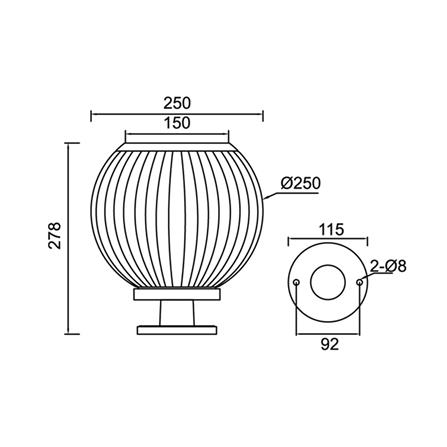 ไฟหัวเสา SOLAR LUMAX 74-00015 12 วัตต์ DAYLIGHT/COOL WHITE/WARM WHITE สีดำ_6