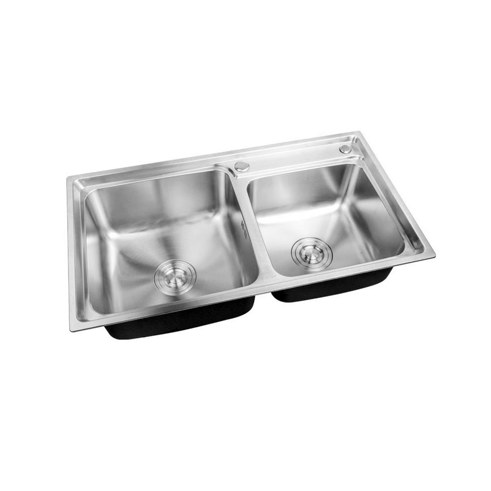 ซิงค์ฝัง 2 หลุม THAI FORWARD FH7008 สีเงิน