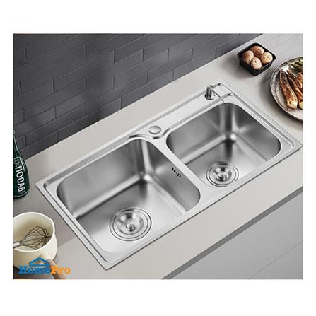 ซิงค์ฝัง 2 หลุม THAI FORWARD FH7008 สีเงิน_3