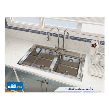 ซิงค์ฝัง 2 หลุม THAI FORWARD FH7008 สีเงิน_4