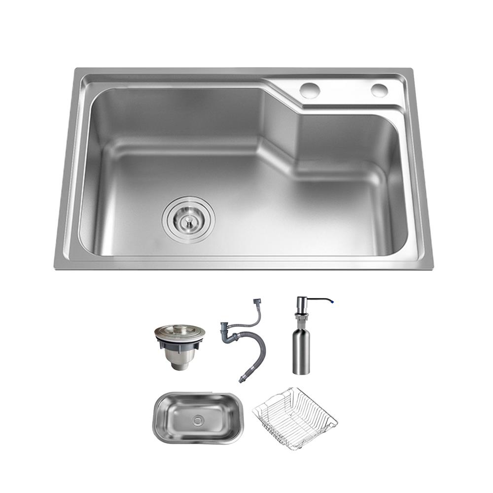 ซิงค์ฝัง 1 หลุม THAI FORWARD FH657 สีเงิน_1