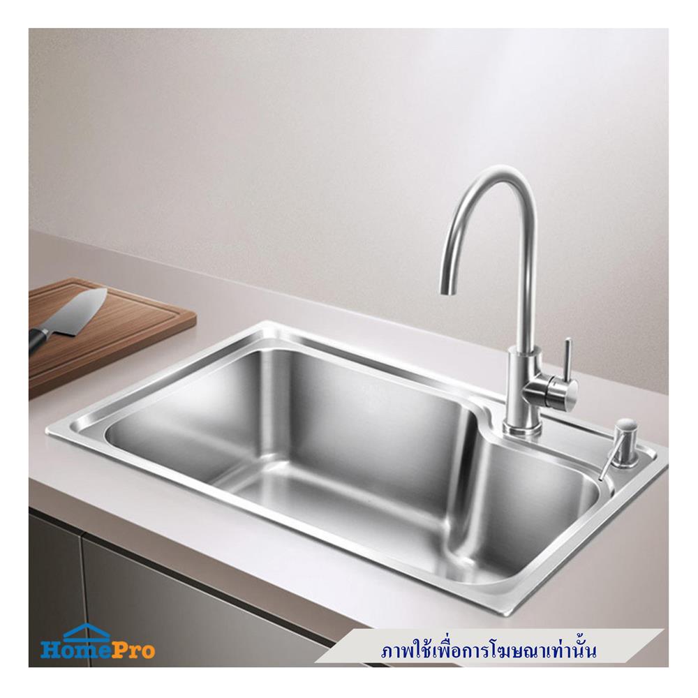 ซิงค์ฝัง 1 หลุม THAI FORWARD FH657 สีเงิน