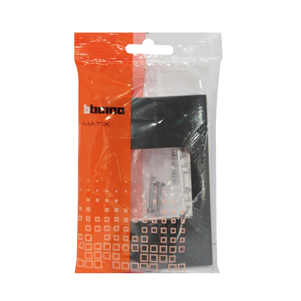 หน้ากาก 2 ช่องกลาง BTICINO SAG5522N สีดำ