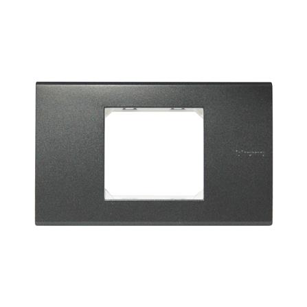 หน้ากาก 2 ช่องกลาง BTICINO SAG5522N สีดำ