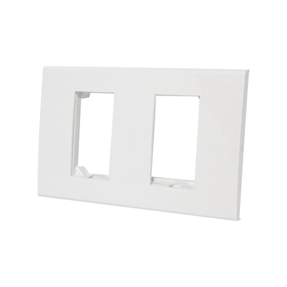 หน้ากาก 2 ช่อง BTICINO SAM5502N สีขาว