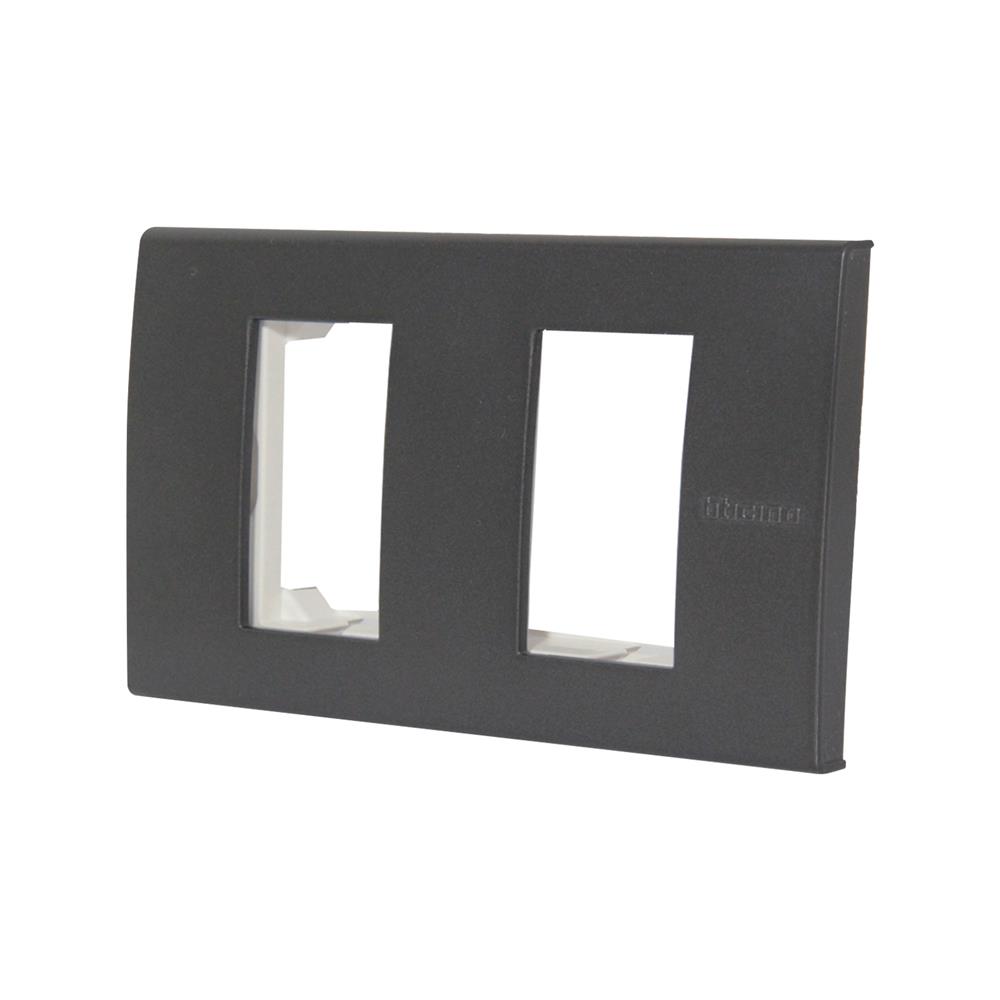 หน้ากาก 2 ช่อง BTICINO SAG5502N สีดำ