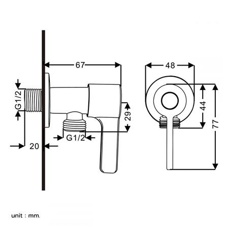 สต๊อปวาล์ว 1 ทาง BEN BN 77-SS304 สเตนเลส_1