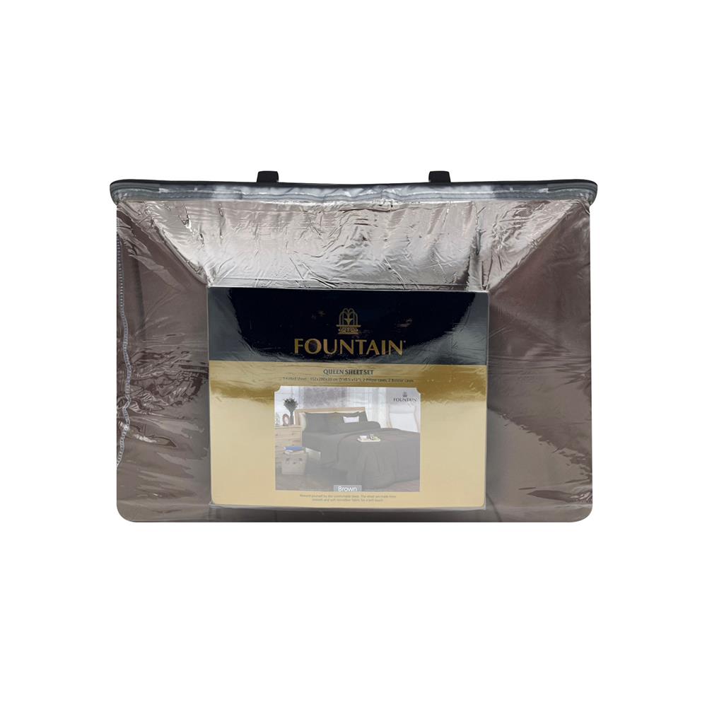 ชุดผ้าปูที่นอน 5 ฟุต 6 ชิ้น FOUNTAIN COLOR 70204-FTBROWN