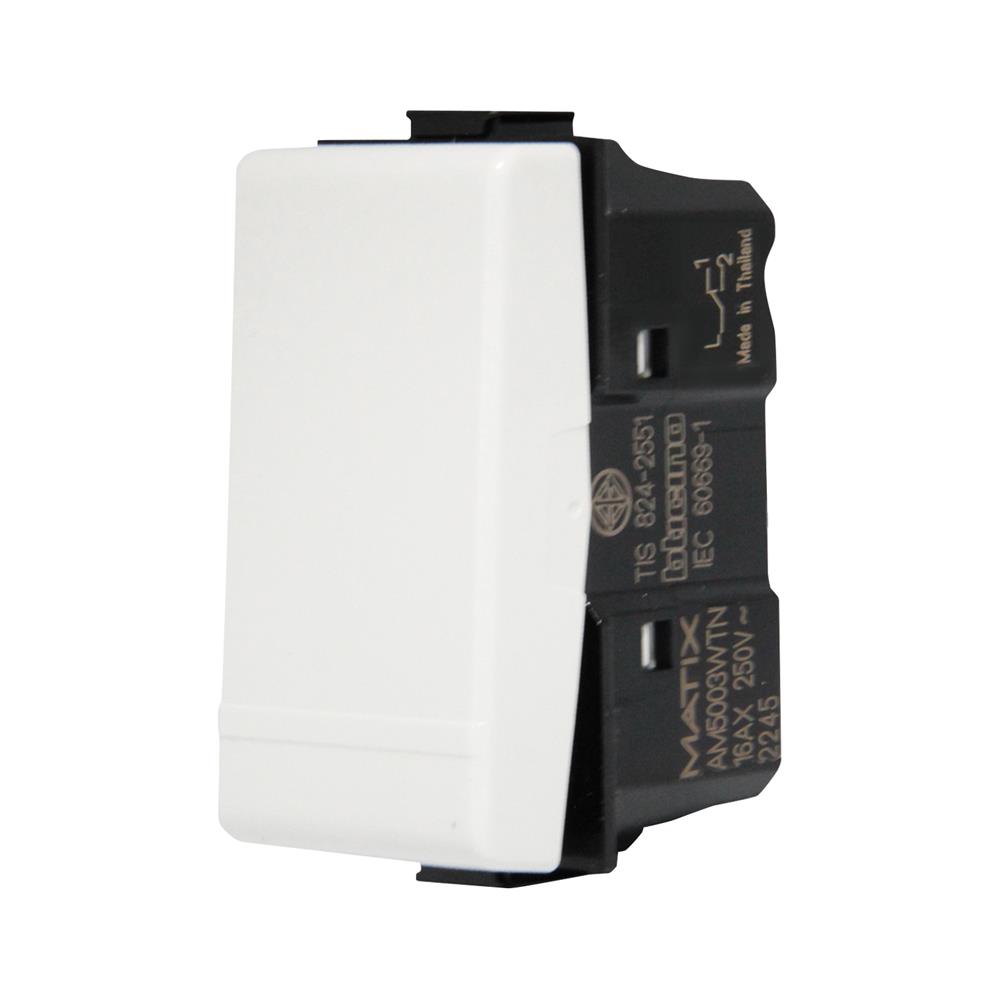 สวิตช์ 2 ทาง BTICINO SAM5003WTN ขนาด 1 ช่อง สีขาว