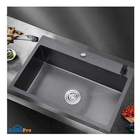 ซิงค์ฝัง 1 หลุม THAI FORWARD FH 6045 สีเทาดำ_3