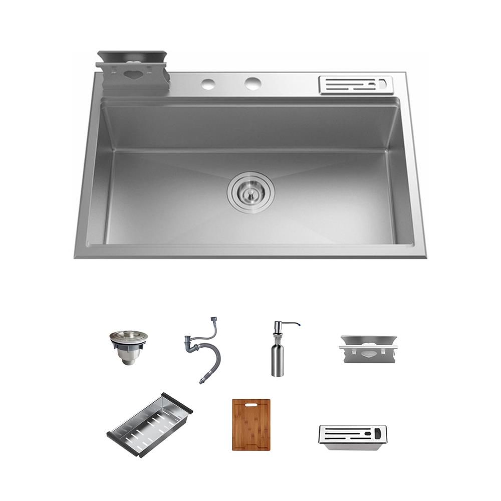 ซิงค์ฝัง 1 หลุม THAI FORWARD FH3020R เงิน_1