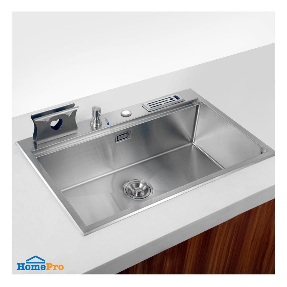 ซิงค์ฝัง 1 หลุม THAI FORWARD FH3020R เงิน