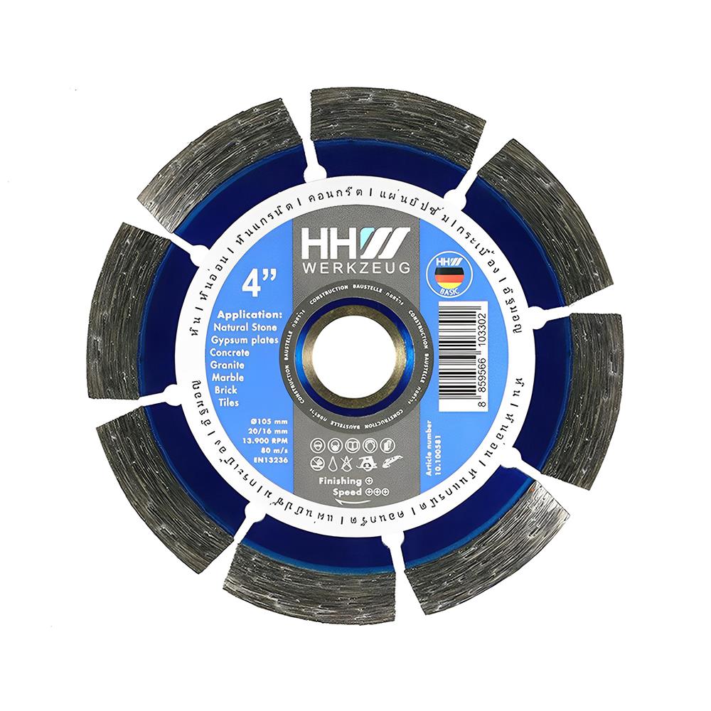 ใบตัดเพชรงานก่อสร้าง HHW 4 นิ้ว/105 มม.