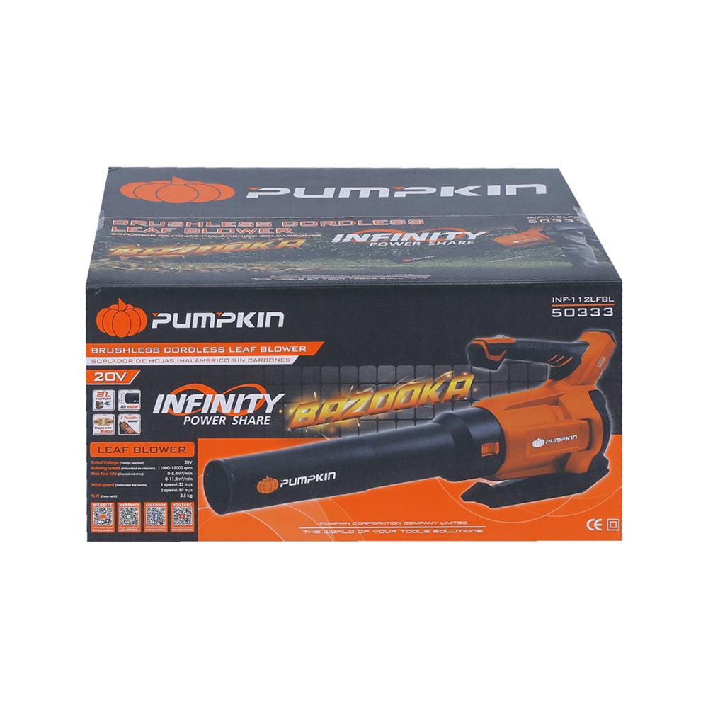 เครื่องเป่าลมไร้สาย (เฉพาะตัวเครื่อง) PUMPKIN 50333 INF-112LFBL 75 มม.