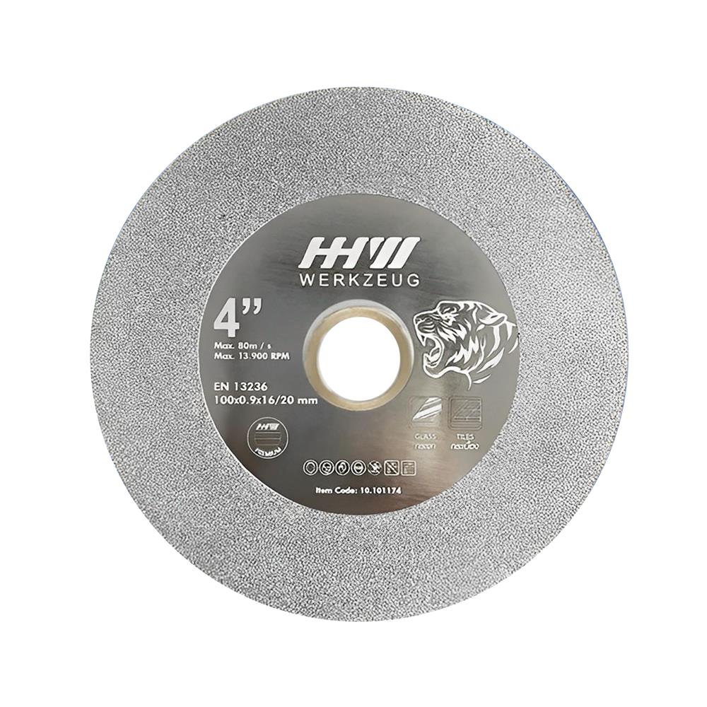 ใบตัดเพชร 4" HHW สีเทา ตัดกระจก-กระเบื้อง