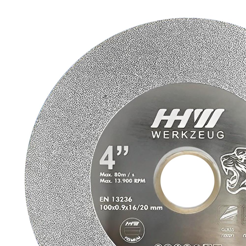 ใบตัดเพชร 4" HHW สีเทา ตัดกระจก-กระเบื้อง