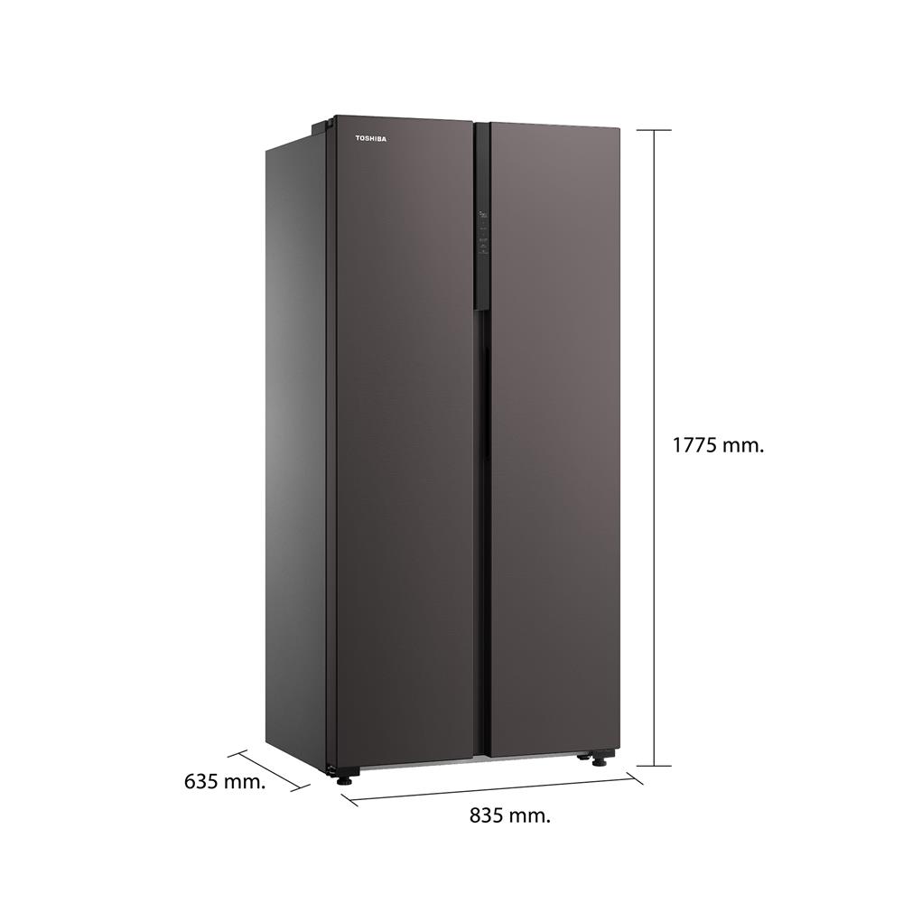 ตู้เย็น SIDE BY SIDE TOSHIBA GR-RS600WI-PMT(37) 16.2 คิว SATIN GREY อินเวอร์เตอร์