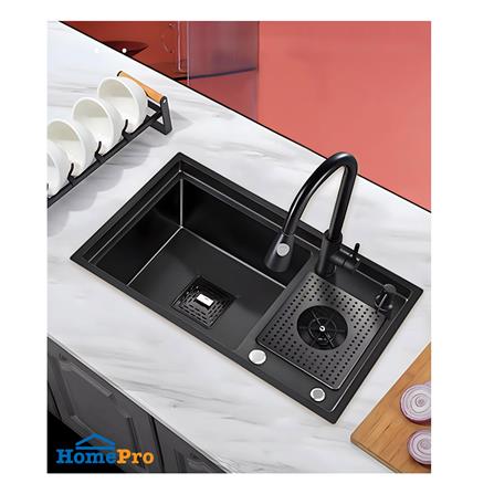 ซิงค์ฝัง 1 หลุม THAI FORWARD FH7243 สเตนเลส สีเทาดำ_3