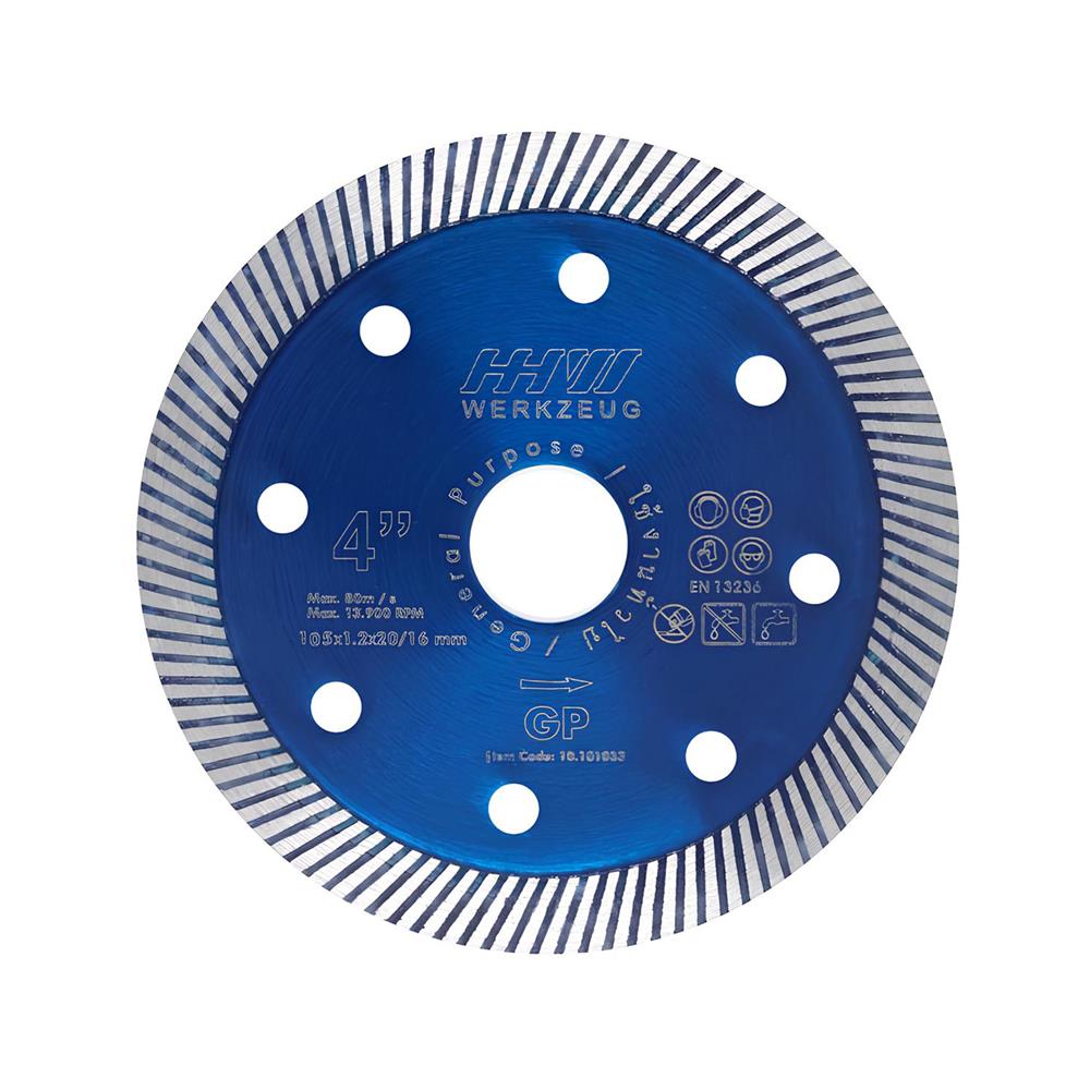 ใบตัดเพชร HHW GP TURBO 4 นิ้ว/105 มม.
