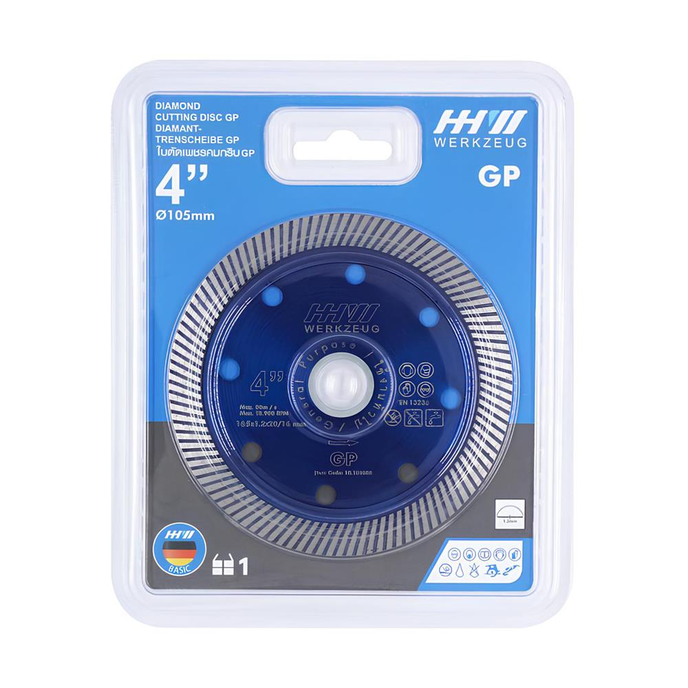 ใบตัดเพชร HHW GP TURBO 4 นิ้ว/105 มม.