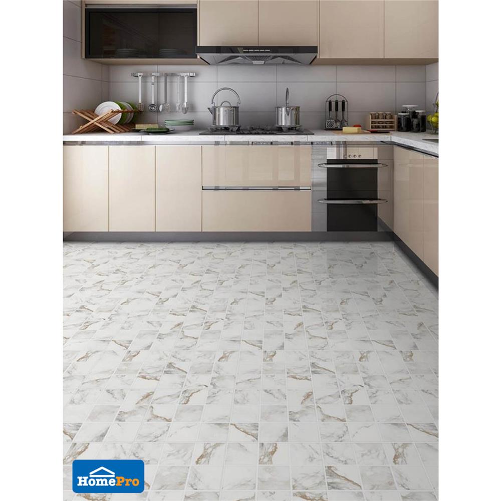 กระเบื้องพื้นพอร์ซเลน 30x30 ซม. COTTO มาโม่ อีร่า (HYG) ขาว PM 1M2