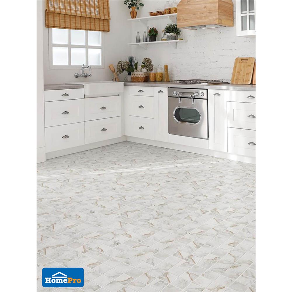 กระเบื้องพื้นพอร์ซเลน 30x30 ซม. COTTO มาโม่ อีร่า (HYG) ขาว PM 1M2