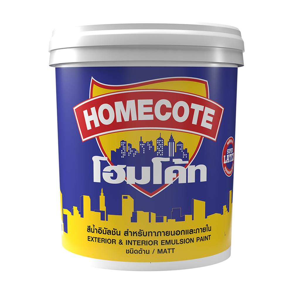 สีน้ำทาภายนอก ชนิดด้าน TOA HOMECOTE HC500 สีขาวมุก 5 แกลลอน