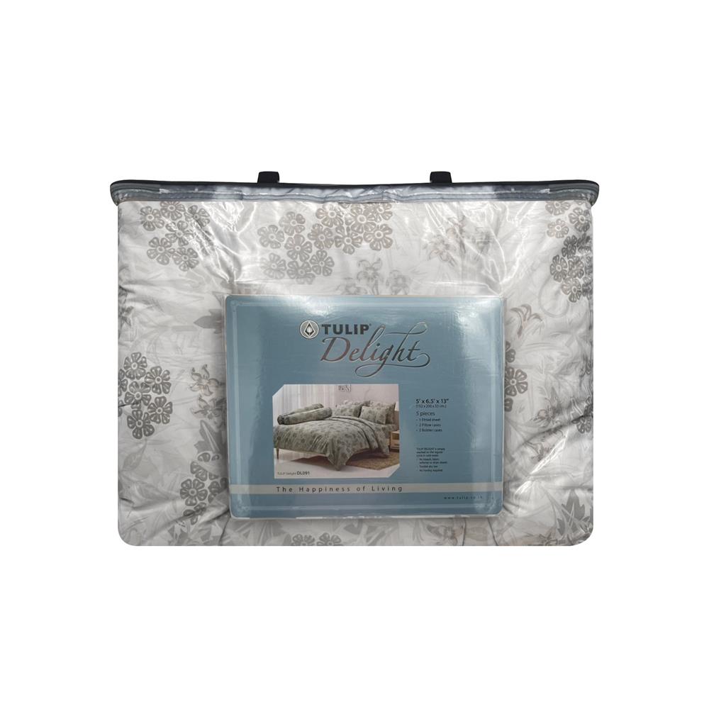 ชุดผ้าปูที่นอน 5 ฟุต 6 ชิ้น TULIP DELIGHT 60205-DL091
