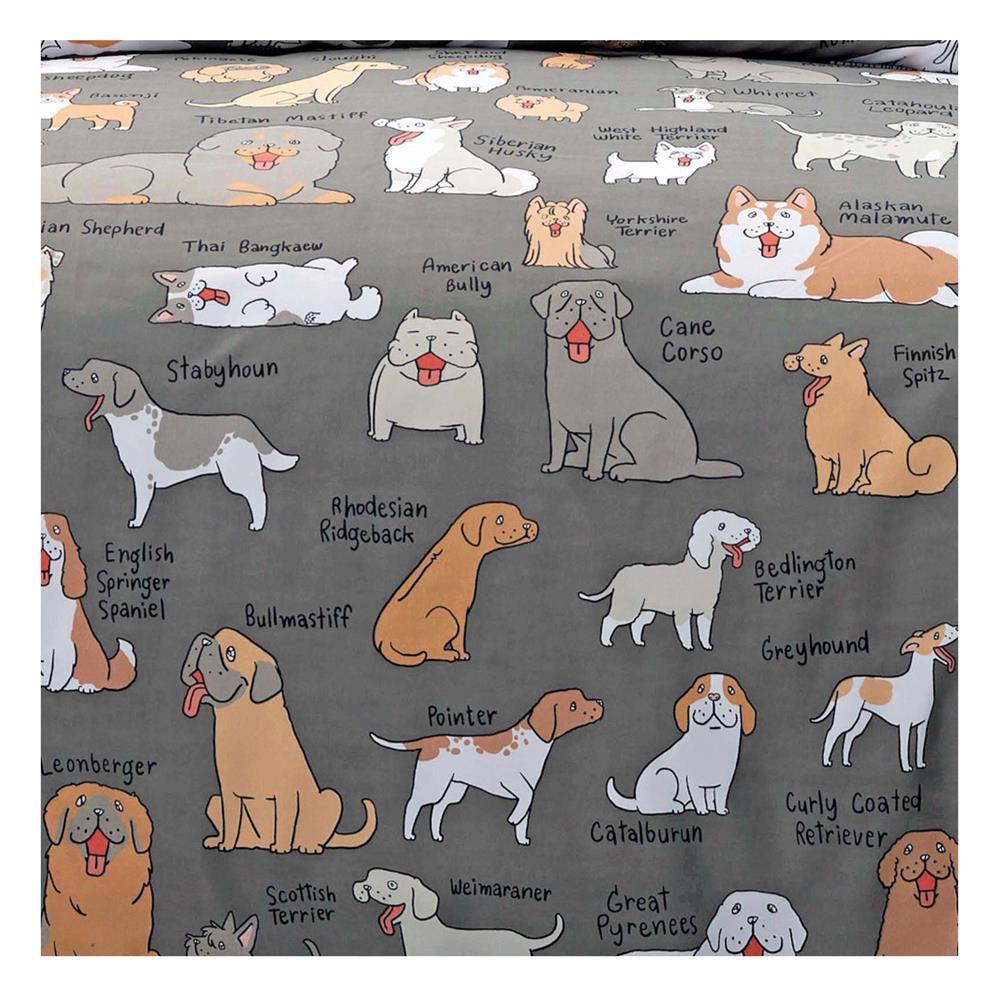 ชุดผ้าปูที่นอน 5 ฟุต 6 ชิ้น TULIP หมาจ๋า 60205-DLC091