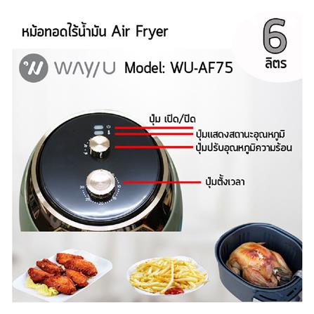 หม้อทอด WAY U WU-AF75 6 ลิตร สีเขียว_6