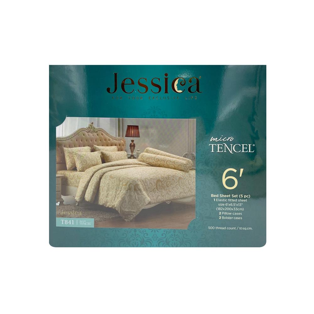 ชุดผ้าปูที่นอน 6 ฟุต 5 ชิ้น JESSICA TENCEL 20164-T841