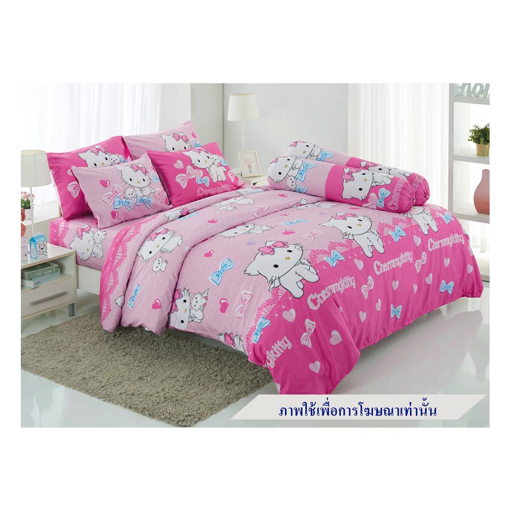 ชุดผ้าปูที่นอน 5 ฟุต 6 ชิ้น TULIP CHARMMY KITTY 60205-DLC123