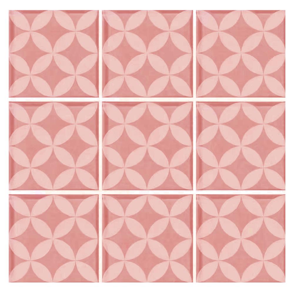 โมเสคแก้ว 30x30 ซม. GLASCERA ลอร์ลา พิ้งค์ โกลด์ สีชมพู